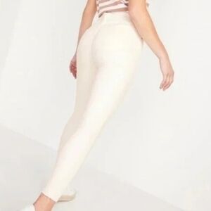Old Navy rockstar high rise skinny jeans secret slim pockets ivory cream 14